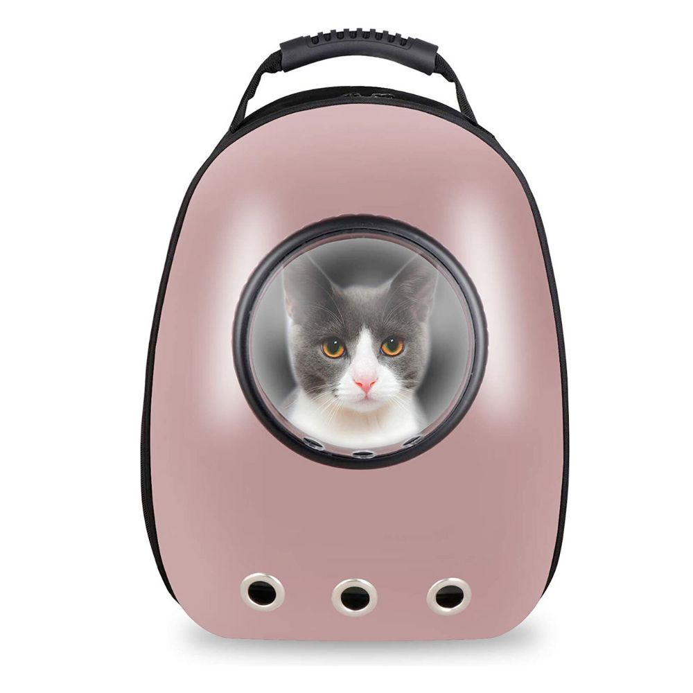 Mochila de viaje para mascotas Pandora amarilla, varios colores, diseño transpirable, paneles en dos lados y en la parte inferior para el flujo de aire, duradera, 12,6" x 11,5" x 16,5"