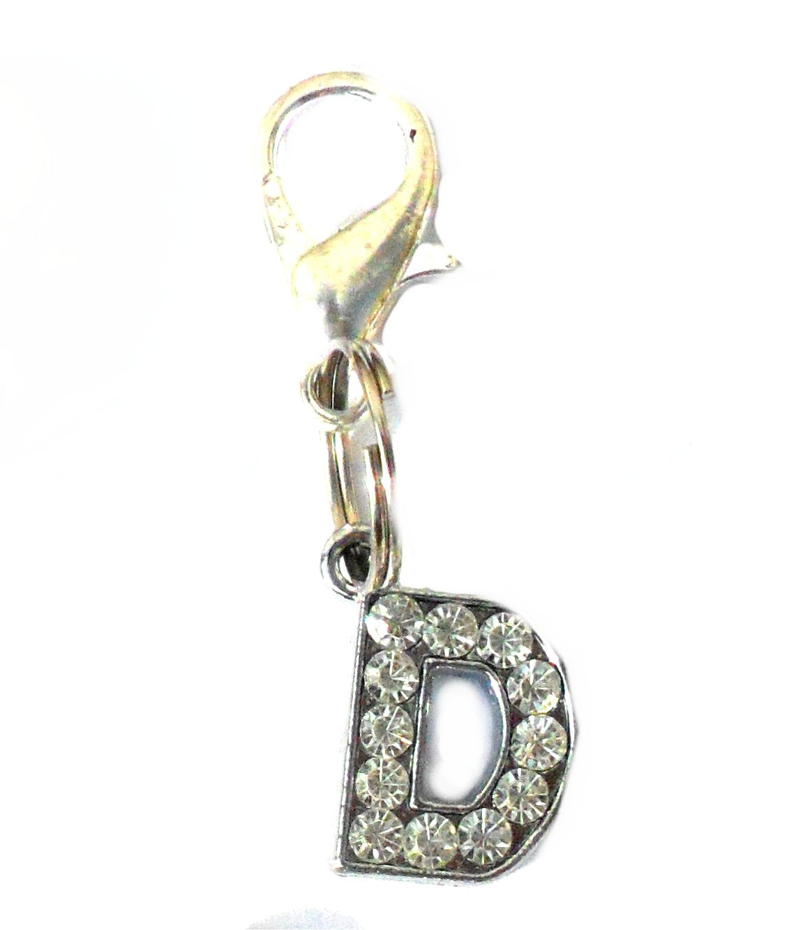 Dijes para mascotas con letras de cristal de la AZ