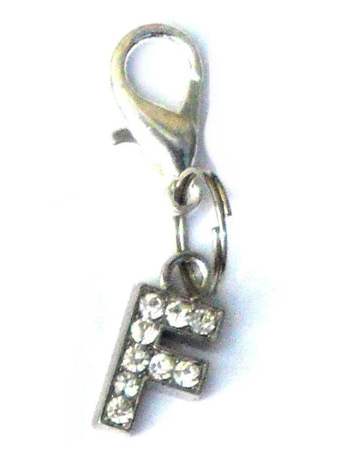 Dijes para mascotas con letras de cristal de la AZ