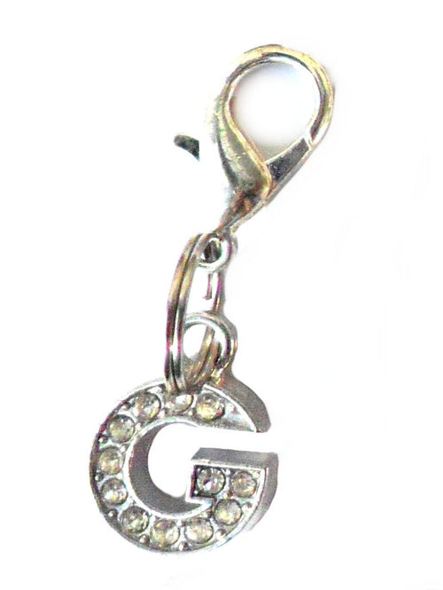 Dijes para mascotas con letras de cristal de la AZ