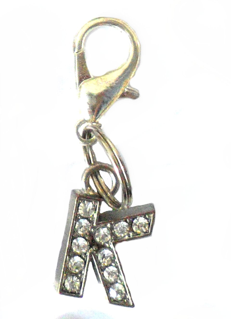 Dijes para mascotas con letras de cristal de la AZ