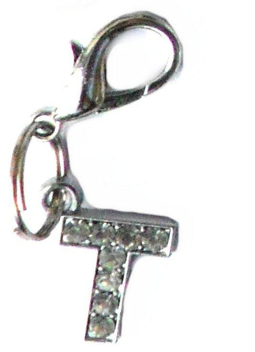 Dijes para mascotas con letras de cristal de la AZ