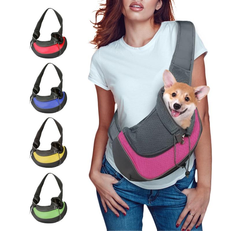 Bolsa de hombro para transportar mascotas Pandora amarilla, varios colores, diseño liviano y transpirable, correa de hombro cómoda, hebilla de correa, gancho incorporado y cierre de velcro para un transporte seguro, duradera