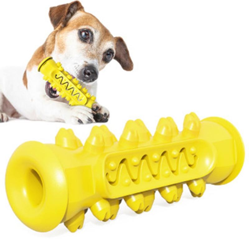 Juguete para masticar y limpiar los dientes de los perros Pandora amarillo, varios colores, goma, tamaño compacto, duradero