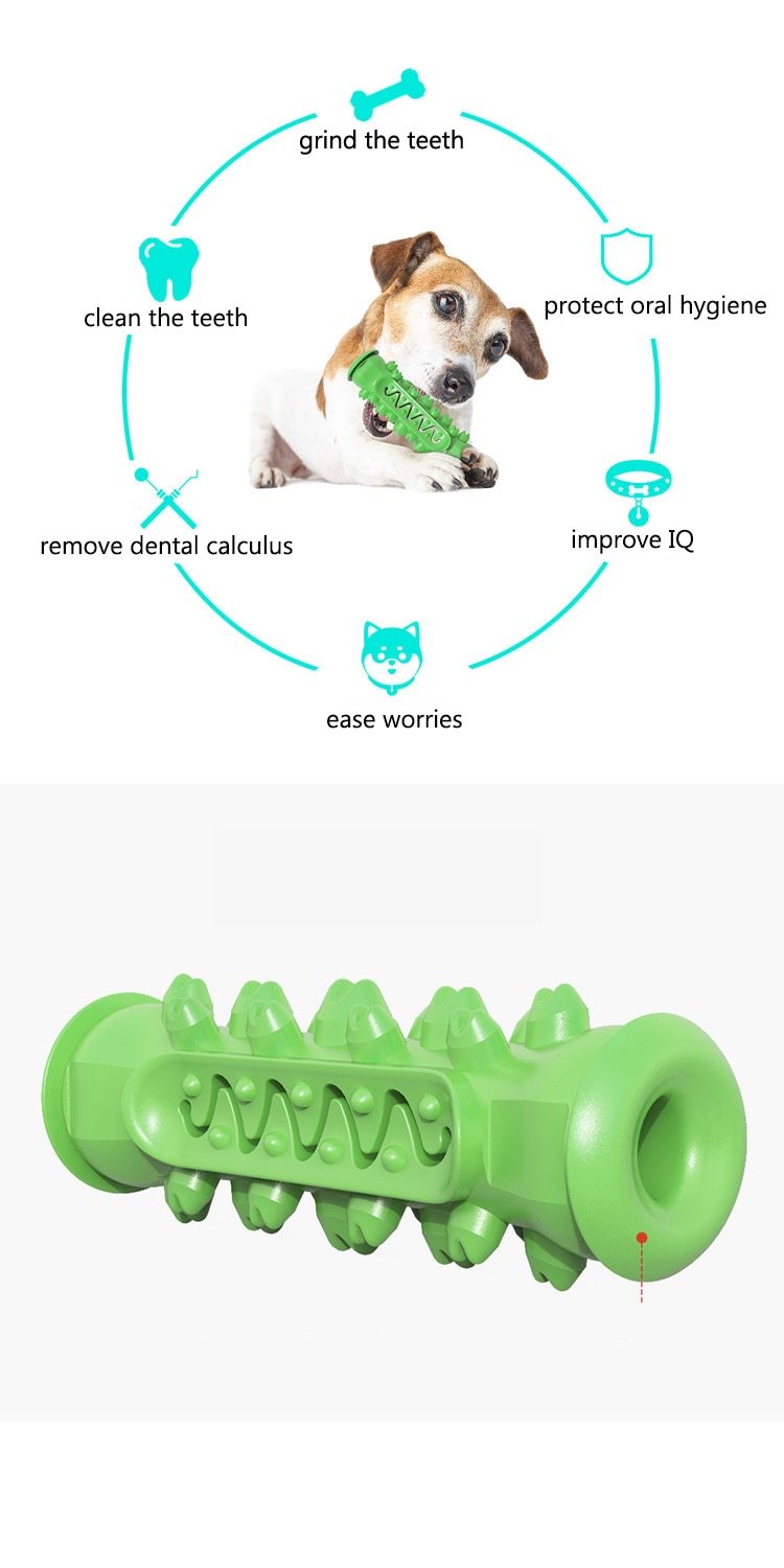 Juguete para masticar y limpiar los dientes de los perros Pandora amarillo, varios colores, goma, tamaño compacto, duradero