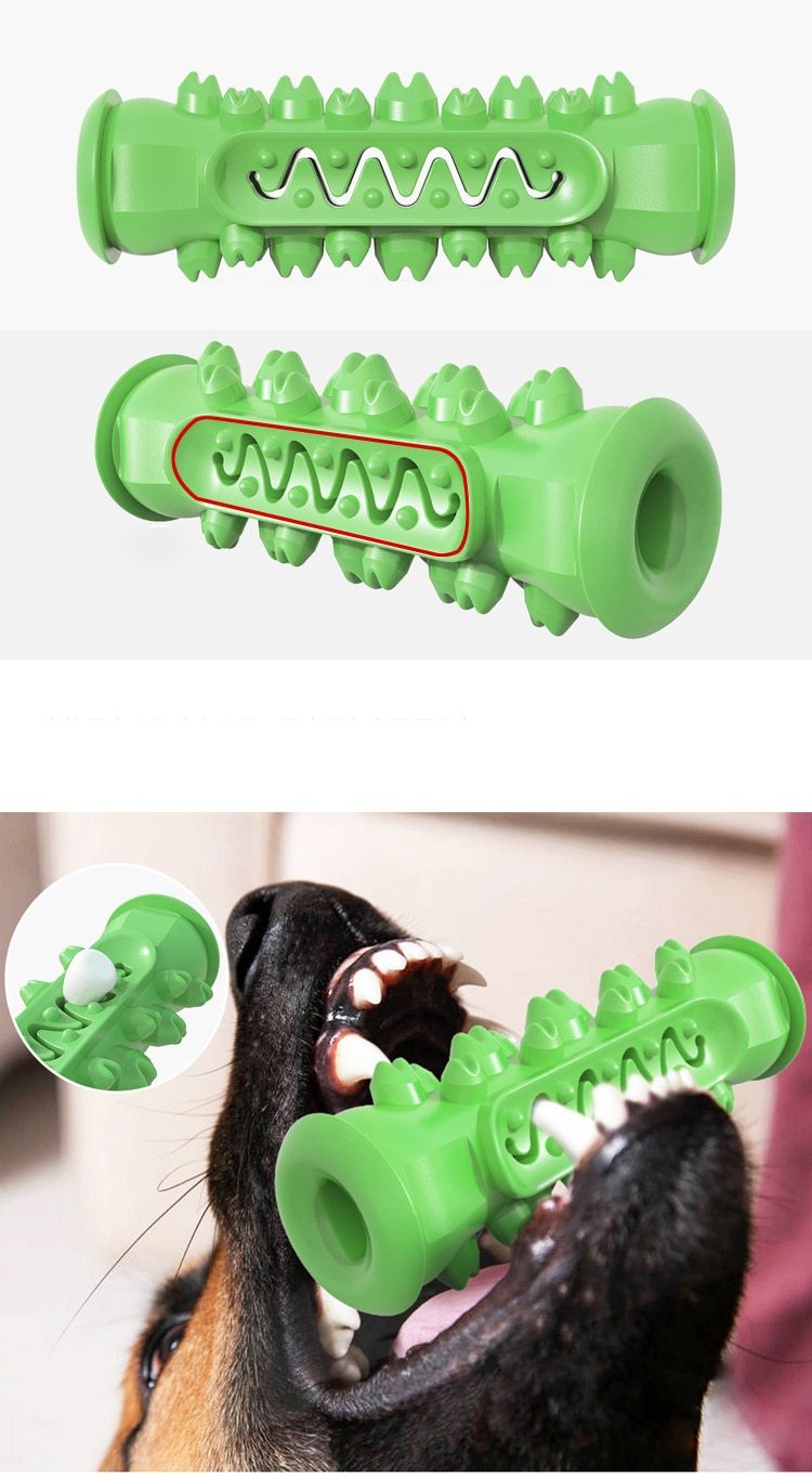 Juguete para masticar y limpiar los dientes de los perros Pandora amarillo, varios colores, goma, tamaño compacto, duradero