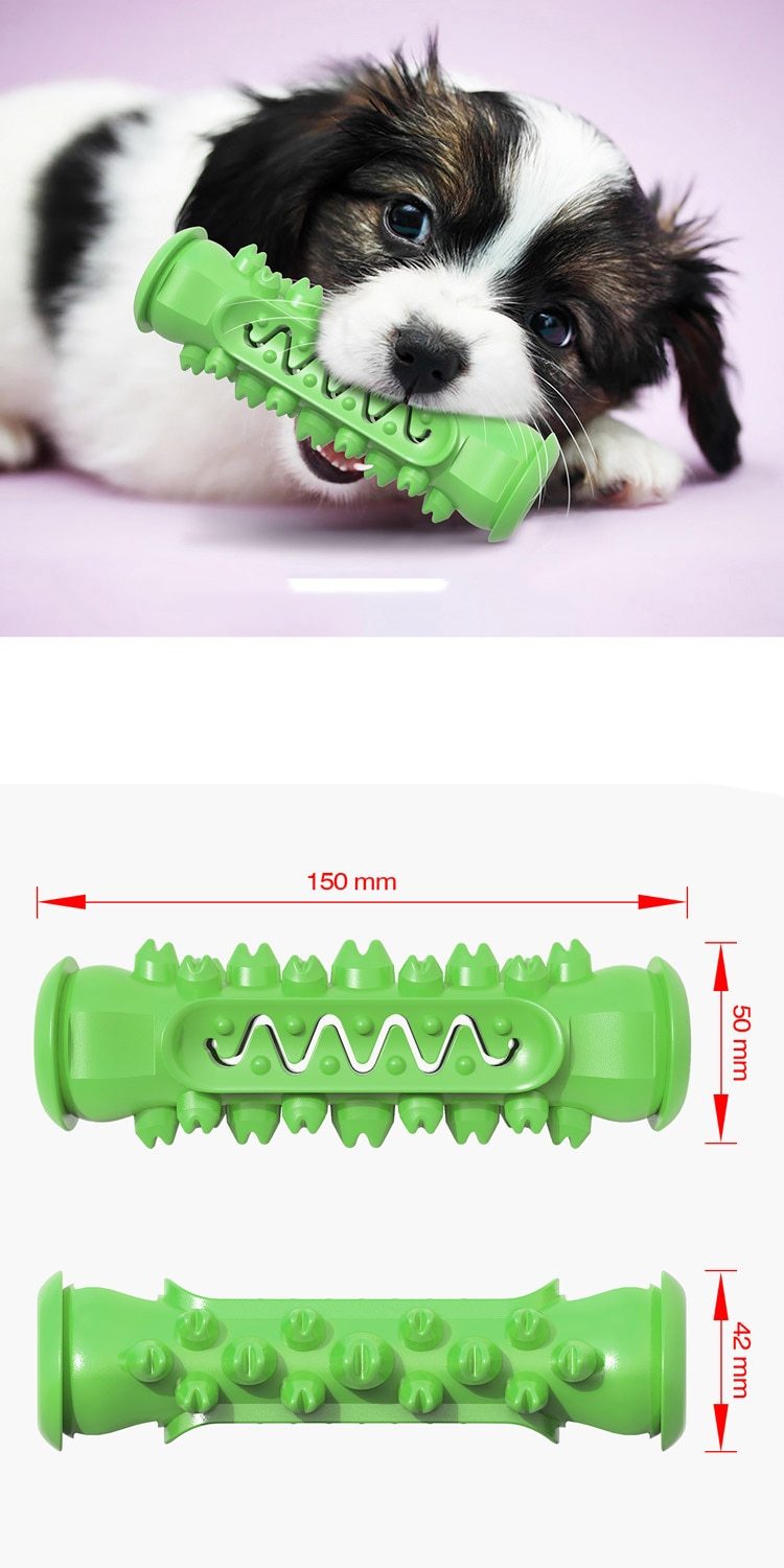 Juguete para masticar y limpiar los dientes de los perros Pandora amarillo, varios colores, goma, tamaño compacto, duradero