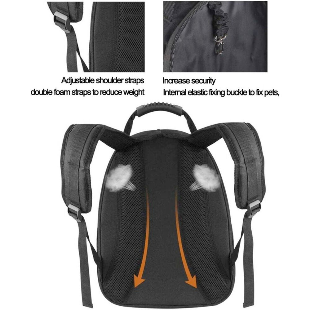 Mochila de viaje para mascotas Pandora amarilla, varios colores, diseño transpirable, paneles en dos lados y en la parte inferior para el flujo de aire, duradera, 12,6" x 11,5" x 16,5"
