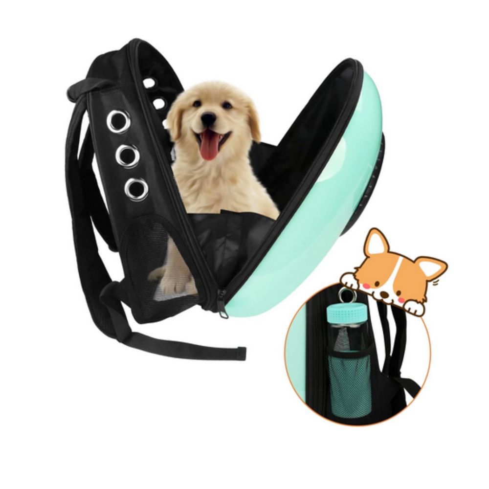 Mochila de viaje para mascotas Pandora amarilla, varios colores, diseño transpirable, paneles en dos lados y en la parte inferior para el flujo de aire, duradera, 12,6" x 11,5" x 16,5"