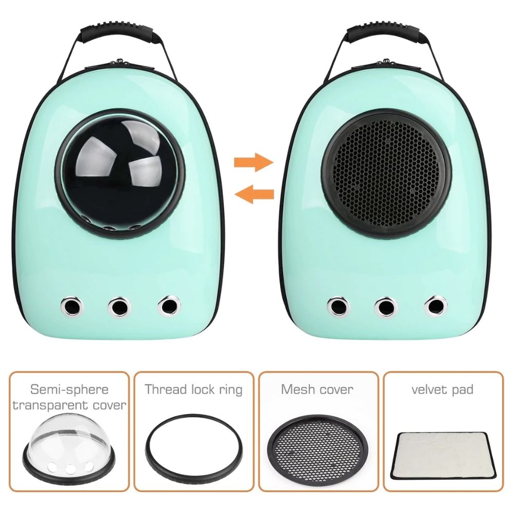 Mochila de viaje para mascotas Pandora amarilla, varios colores, diseño transpirable, paneles en dos lados y en la parte inferior para el flujo de aire, duradera, 12,6" x 11,5" x 16,5"