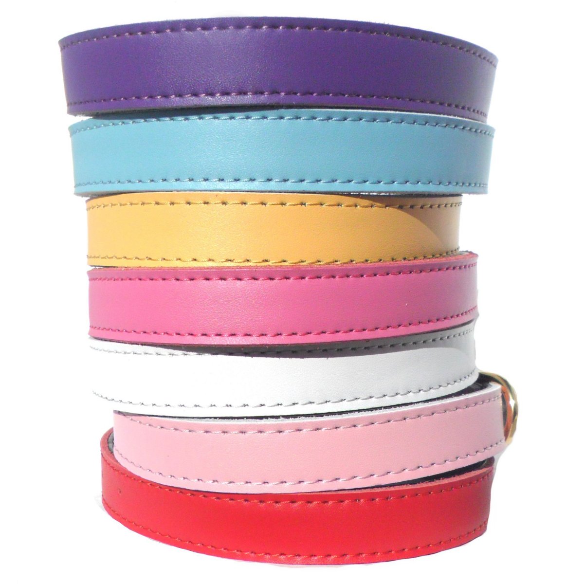 Collar para perros SO Bywater Street, varios colores, 4 tamaños, piel sintética, herrajes dorados, suave y flexible.