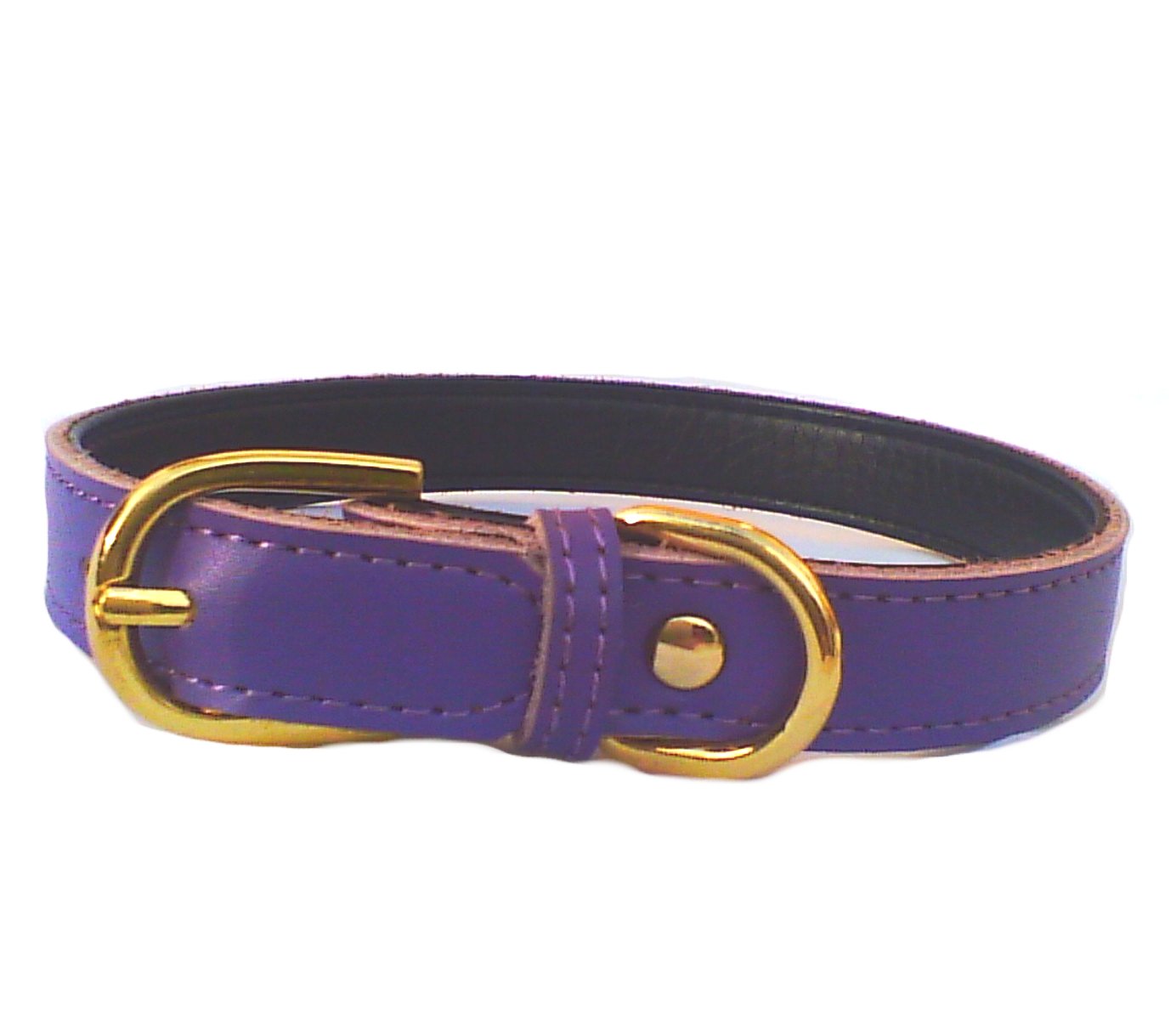 Collar para perros SO Bywater Street, varios colores, 4 tamaños, piel sintética, herrajes dorados, suave y flexible.