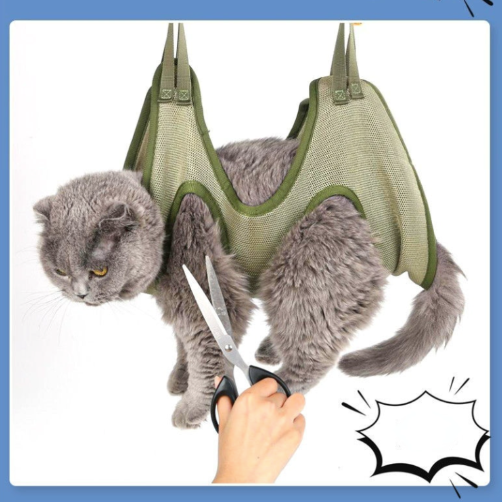 Bolsa de sujeción para el cuidado de mascotas pequeñas Pandora amarilla con hamaca, ventilación, visibilidad, cuidado sin estrés, ajuste ajustable, transpirable y cómoda, duradera